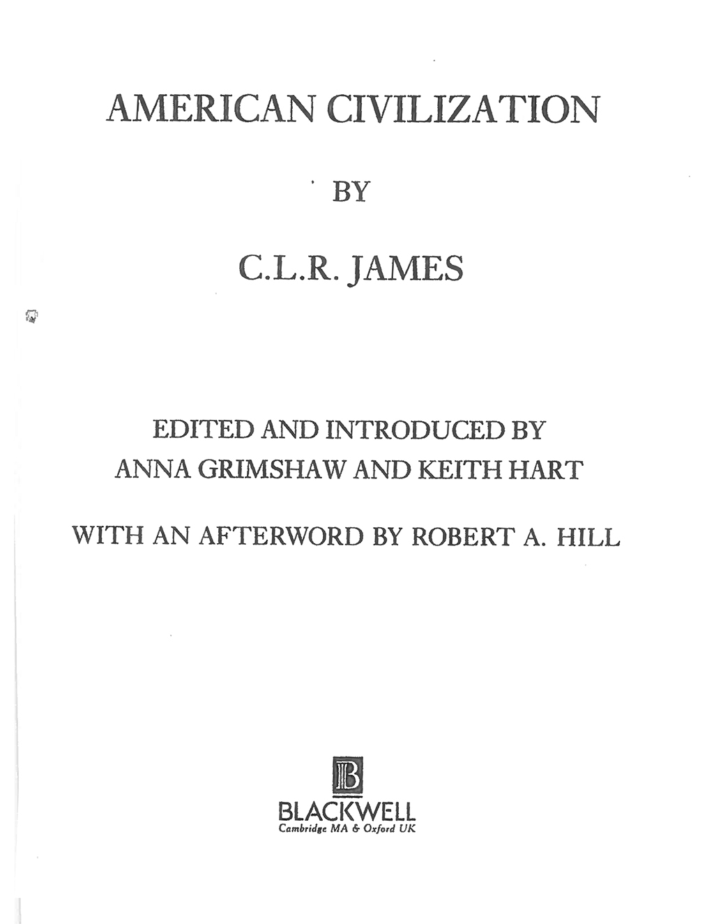 CLR James on Abolitionism